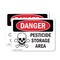 Signmission Pesticide Storage Area Danger Sign, Plastic, 10in W x 7in L, 2PK OS-2PACK-DS-P-710-L-1522 - alternate 1